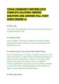 TCDHA COMMUNITY MIDTERM WITH&NewLine;COMPLETE SOLUTIONS VERIFIED&NewLine;QUESTIONS AND ANSWERS FULL STUDY&NewLine;GUIDE GRADED A&plus;