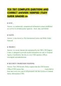 TCIS TEST COMPLETE QUESTIONS AND&NewLine;CORRECT ANSWERS VERIFIED STUDY&NewLine;GUIDE GRADED A&plus;