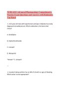NURS 6521 Advanced Pharmacology Comprehensive Practice Exam Questions and Answers with Rationales
