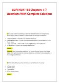 ECPI NUR 164 Chapters 1-7 &NewLine;Questions With Complete Solutions