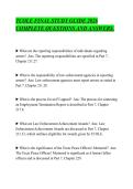 TCOLE FINAL STUDY GUIDE 2026&NewLine;COMPLETE QUESTIONS AND ANSWERS&period;&NewLine;