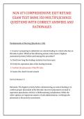 NGN ATI COMPREHENSIVE EXIT RETAKE &NewLine;EXAM TEST BANK 350 MULTIPLECHOICE &NewLine;QUESTIONS WITH CORRECT ANSWERS AND &NewLine;RATIONALES