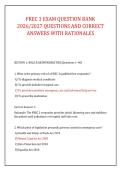 FREC 3 EXAM QUESTION BANK &NewLine;2026&sol;2027 QUESTIONS AND CORRECT &NewLine;ANSWERS WITH RATIONALES 