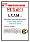 NUR 6001 Exam 1 Study Guide Latest &lpar;2026&rpar; Exam Questions and Answers &lpar;PDF&rpar; &ndash; William Paterson University