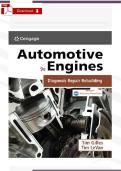 Instructor&rsquo;s Manual for Automotive Engines&colon; Diagnosis&comma; Repair & Rebuilding 9th Edition &lpar;Tim Gilles&rpar; &ndash; Chapters 1&ndash;19 &ndash; Verified&NewLine;