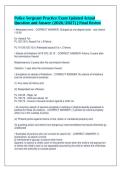 Police Sergeant Practice Exam Updated Actual&NewLine;Question and Answer &lpar;2026&sol;2027&rpar; &vert; Final Review