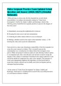 Police Sergeant Practice Exam Updated Actual&NewLine;Question and Answer &lpar;2026&sol;2027&rpar; &vert; Detailed&NewLine;Rationales