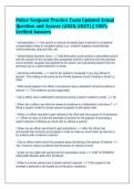 Police Sergeant Practice Exam Updated Actual&NewLine;Question and Answer &lpar;2026&sol;2027&rpar; &vert; 100&percnt;&NewLine;Verified Answers