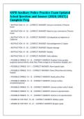 NYPD Auxiliary Police Practice Exam Updated&NewLine;Actual Question and Answer &lpar;2026&sol;2027&rpar; &vert;&NewLine;Complete Prep