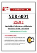 NUR 6001 Exam 2 Study Guide Latest &lpar;2026&rpar; Exam Questions and Answers &lpar;PDF&rpar; &ndash; William Paterson University