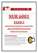 NUR 6001 Exam 3 Study Guide Latest &lpar;2026&rpar; Exam Questions and Answers &lpar;PDF&rpar; &ndash; William Paterson University