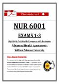 NUR 6001 Exams 1&ndash;3 Study Guide Latest &lpar;2026&rpar; Exam Questions and Answers &lpar;PDF&rpar; &ndash; William Paterson University