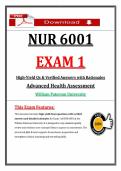 NUR 6001 Exam 1 Study Guide Latest &lpar;2026&rpar; Exam Questions and Answers &lpar;PDF&rpar; &ndash; William Paterson University