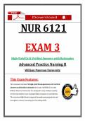NUR 6121 Exam 3 Study Guide Latest &lpar;2026&rpar; Exam Questions and Answers &lpar;PDF&rpar; &ndash; William Paterson University