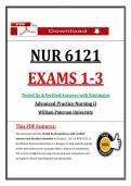 NUR 6121 Exams 1&ndash;3 Study Guide Latest &lpar;2026&rpar; Exam Questions and Answers &lpar;PDF&rpar; &ndash; William Paterson University