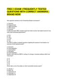 FREC 3 EXAM &vert; FREQUENTLY TESTED &NewLine;QUESTIONS WITH CORRECT ANSWERS &vert; &NewLine;BRAND NEW&excl;