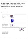 CEM 141 FINAL EXAM 2026 UPDATE LATEST QUESTIONS WITH VERIFIED ANSWERS GRADED A&plus;