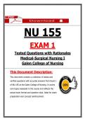 &lpar;Exams 1&ndash;3&rpar; &ndash; NU 155 Med-Surg I Bundle &vert; Galen College