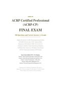 ACRP CP FINAL ACTUAL EXAM 2026&sol;2027 &vert; 150 Questions & Correct Answers &vert; Certified Professional &vert; Pass Guaranteed - A&plus; Graded&NewLine;&NewLine;