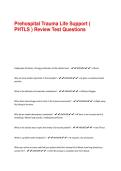 Prehospital Trauma Life Support &lpar; &NewLine;PHTLS &rpar; Review Test Questions
