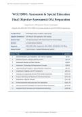 WGU D003 FINAL OA EXAM 2026&sol;2027 &vert; Assessment in Special Education &vert; 200 Questions & Answers &vert; Pass Guaranteed - A&plus; Graded&NewLine;&NewLine;