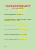 POSTAL AUTOMOTIVE TECHNICIAN EXAM LATEST 2026 UPDATED &NewLine;QUESTIONS AND VERIFIED 100&percnt; SOLUTIONS &lpar;2026&sol;2027&rpar; &vert;A&plus; &NewLine;GRADED &vert;GUARANTEED PASS 