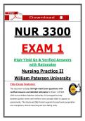 NUR 3300 Exam 1 &ndash; Nursing Practice II &lpar;Latest 2026&sol;2027 Update&rpar; Actual Questions and Answers&comma; 100&percnt; Verified Graded A&plus; &lpar;WPU&rpar;&NewLine;