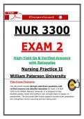 NUR 3300 Exam 2 &ndash; Nursing Practice II &lpar;Latest 2026&sol;2027 Update&rpar; Actual Questions and Answers&comma; 100&percnt; Verified Graded A&plus; &lpar;WPU&rpar;&NewLine;