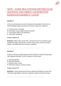 NR507 &ndash; NURSE PRACTITIONER MIDTERM EXAM QUESTIONS AND CORRECT ANSWERS WITH RATIONALES GRADED A&plus; LATEST