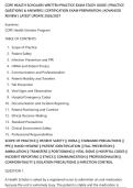 COPE HEALTH SCHOLARS WRITTEN PRACTICE EXAM STUDY GUIDE &vert; PRACTICE&NewLine;QUESTIONS & ANSWERS &vert; CERTIFICATION EXAM PREPARATION &vert; ADVANCED&NewLine;REVIEW &vert; LATEST UPDATE 2026&sol;2027