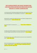 SOUTH CAROLINA PROPERTY AND CASUALTY INSURANCE EXAM &NewLine;LATEST 2026 UPDATED QUESTIONS AND VERIFIED 100&percnt; SOLUTIONS &NewLine;&lpar;2026&sol;2027&rpar; &vert;A&plus; GRADED &vert;GUARANTEED PASS 
