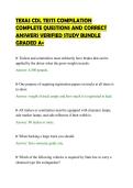TEXAS CDL TESTS COMPILATION&NewLine;COMPLETE QUESTIONS AND CORRECT&NewLine;ANSWERS VERIFIED STUDY BUNDLE&NewLine;GRADED A&plus;