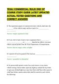 TEXAS COMMERCIAL RULES END OF&NewLine;COURSE STUDY GUIDE LATEST UPDATED&NewLine;ACTUAL TESTED QUESTIONS AND&NewLine;CORRECT ANSWERS
