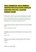 TEXAS COMMERCIAL RULES TERMINAL&NewLine;CERTIFICATION EVALUATION COMPLETE&NewLine;QUESTIONS WITH FULL SOLUTION&NewLine;ALREADY PASSED