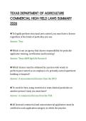 TEXAS DEPARTMENT OF AGRICULTURE&NewLine;COMMERCIAL HIGH-YIELD LAWS SUMMARY&NewLine;2026