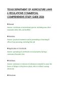 TEXAS DEPARTMENT OF AGRICULTURE LAWS&NewLine;& REGULATIONS COMMERCIAL&NewLine;COMPREHENSIVE STUDY GUIDE 2026