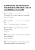 TEXAS MANICURIST WRITTEN STATE BOARD&NewLine;TEST 2026 CERTIFICATION EVALUATION STUDY&NewLine;GUIDE AND PRACTICE QUESTIONS