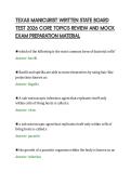 TEXAS MANICURIST WRITTEN STATE BOARD&NewLine;TEST 2026 CORE TOPICS REVIEW AND MOCK&NewLine;EXAM PREPARATION MATERIAL