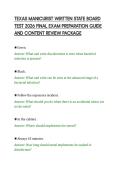 TEXAS MANICURIST WRITTEN STATE BOARD&NewLine;TEST 2026 FINAL EXAM PREPARATION GUIDE&NewLine;AND CONTENT REVIEW PACKAGE