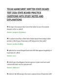 TEXAS MANICURIST WRITTEN STATE BOARD&NewLine;TEST 2026 STATE BOARD PRACTICE&NewLine;QUESTIONS WITH STUDY NOTES AND&NewLine;EXPLANATIONS