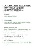 TEXAS MEDICATION AIDE TEST 7 COMPLETE&NewLine;STUDY GUIDE AND MEDICATION&NewLine;ADMINISTRATION REVIEW 2026