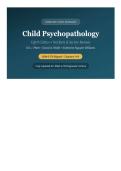 Child Psychopathology 8th Edition Test Bank & Section Reviews &vert; Eric J&period; Mash&comma; David A&period; Wolfe &vert; DSM-5-TR Aligned &vert; Chapters 1&ndash;14 &vert; Verified Study Guide