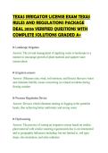 TEXAS IRRIGATOR LICENSE EXAM TEXAS&NewLine;RULES AND REGULATIONS PACKAGE&NewLine;DEAL 2026 VERIFIED QUESTIONS WITH&NewLine;COMPLETE SOLUTIONS GRADED A&plus;