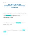 CPR CERTIFICATION EXAM&vert;&NewLine;COMPREHENSIVE Q&A FOR CERTIFICATION&NewLine;SUCCESS 2026