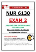 NUR 6130 Exam 2 &ndash; Advanced Practice Nursing III &lpar;Latest 2026&sol;2027 Update&rpar; Actual Questions & Answers &lpar;WPU&rpar;