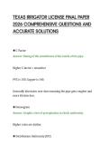 TEXAS IRRIGATOR LICENSE FINAL PAPER&NewLine;2026 COMPREHENSIVE QUESTIONS AND&NewLine;ACCURATE SOLUTIONS