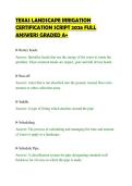 TEXAS LANDSCAPE IRRIGATION&NewLine;CERTIFICATION SCRIPT 2026 FULL&NewLine;ANSWERS GRADED A&plus;