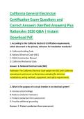 California General Electrician Certification Exam Questions & Verified Correct Answers with Detailed Rationales &lpar;2026&rpar; &vert; Comprehensive General Electrician Certification Review &vert; Instant Download PDF