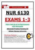 NUR 6130 Exams 1&ndash;3 &ndash; Advanced Practice Nursing III &lpar;Latest 2026&sol;2027 Update&rpar; Actual Questions & Answers &lpar;WPU&rpar;