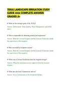 TEXAS LANDSCAPE IRRIGATION STUDY&NewLine;GUIDE 2026 COMPLETE ANSWERS&NewLine;GRADED A&plus;